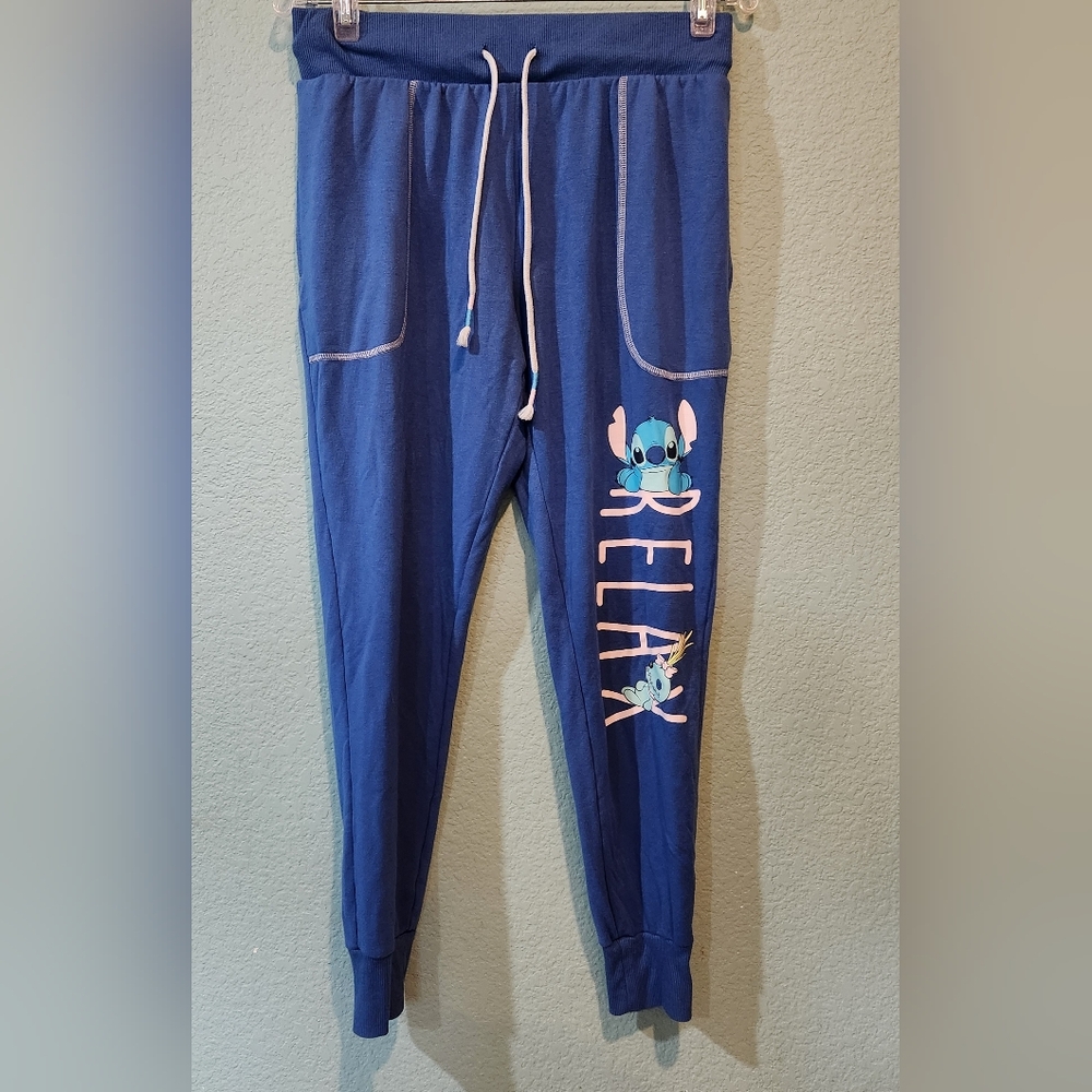 Disney Lilo & Stitch Relax Women's Soft Sleep Jogger Pajama Pants Sz Medium EUC